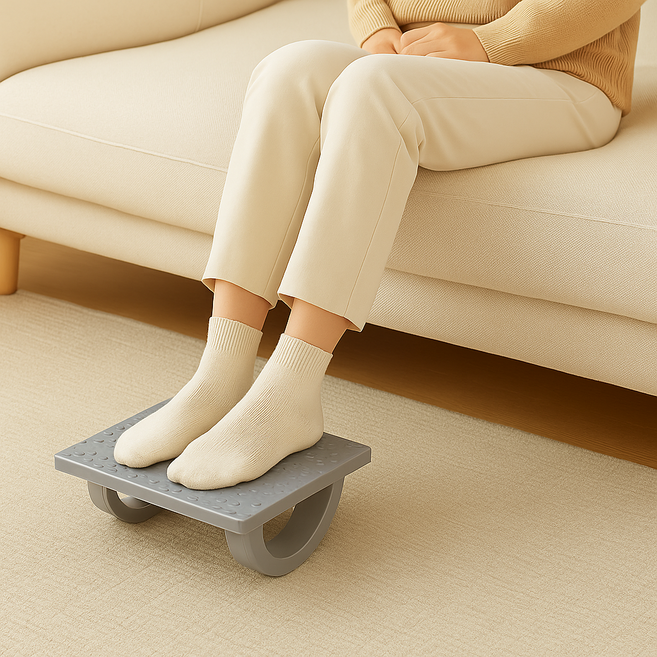 위저스 책상밑 지압 발받침대 33cm, 그레이