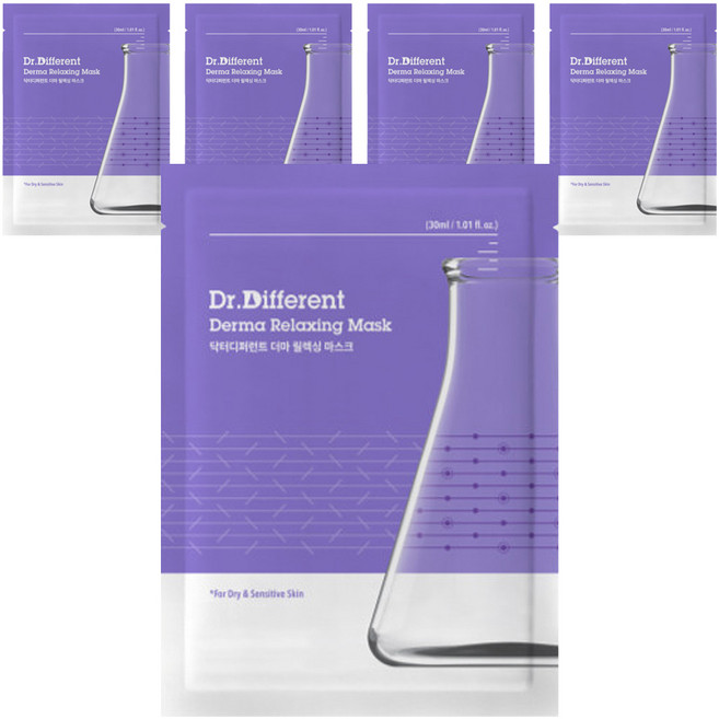 Dr.Different Derma舒緩面膜, 1片, 5片