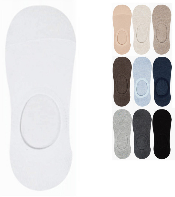 시너싹스 남성용 안벗겨지는 컬러 무지 덧신 10켤레 세트