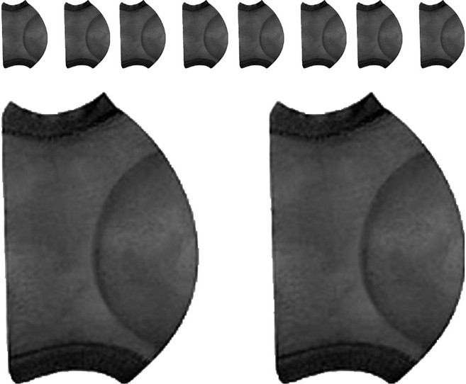 엠피니 시스루 뒤꿈치 실리콘 보습 양말 세트 블랙, 10세트
