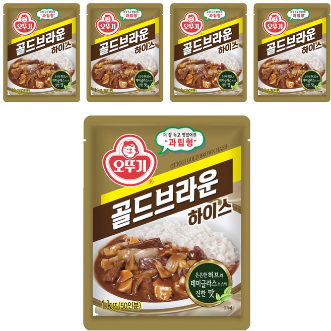 오뚜기 골드브라운 하이스, 1kg, 5개