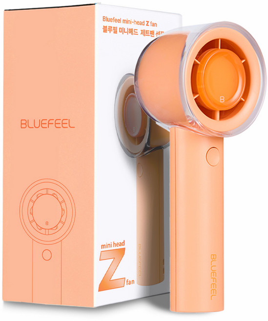 블루필 미니헤드 제트팬 휴대용 미니 핸디 손선풍기, BFN220, 피치핑크
