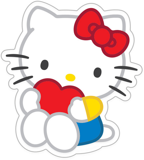 스토리너스 산리오 아크릴 휴대폰 팝톡, 헬로키티 하트, 1개