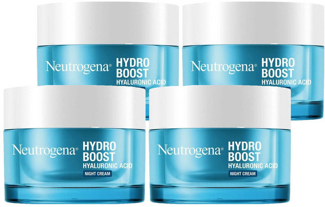 Neutrogena 台灣公司貨 水活保濕晚霜, 50g, 4罐