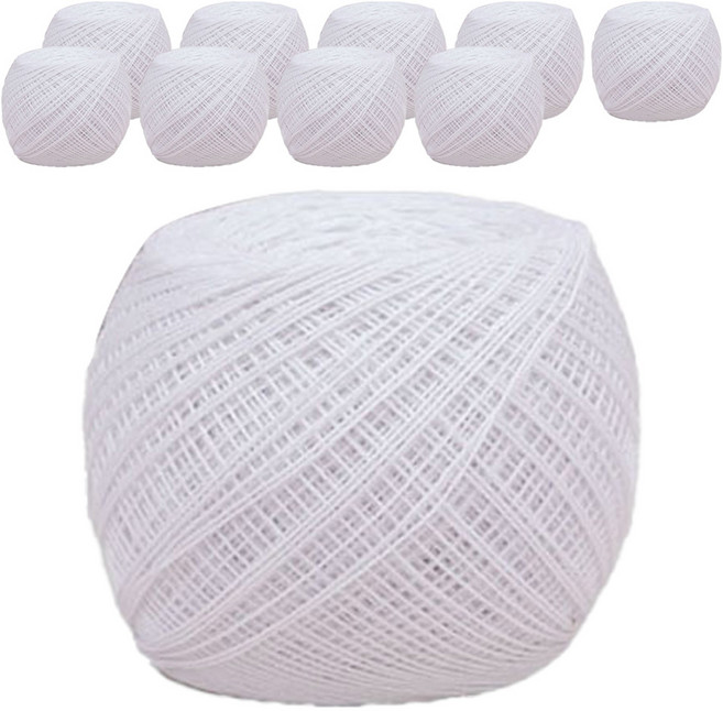 타조 구정 순면 40수 뜨개실, 101 화이트, 10개