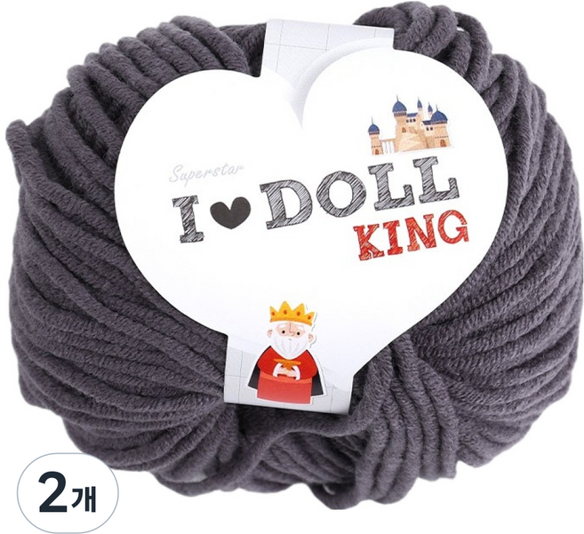 청송뜨개실 아이돌킹 뜨개실, 40 차콜, 2개