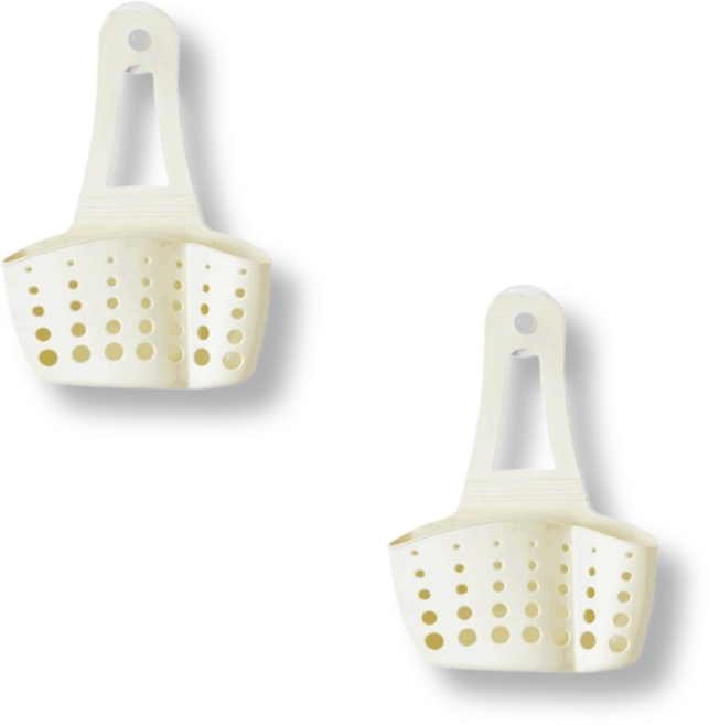 라임리빙 흡착형 고리형 다목적 걸이형 바구니, 화이트, 2개