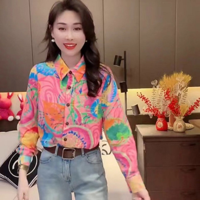 POPLARNC 女款蜜桃民族風襯衫 P25SPST121318