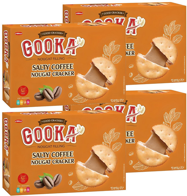 비비카 구카 솔티 커피 누가 크래커, 400g, 4개