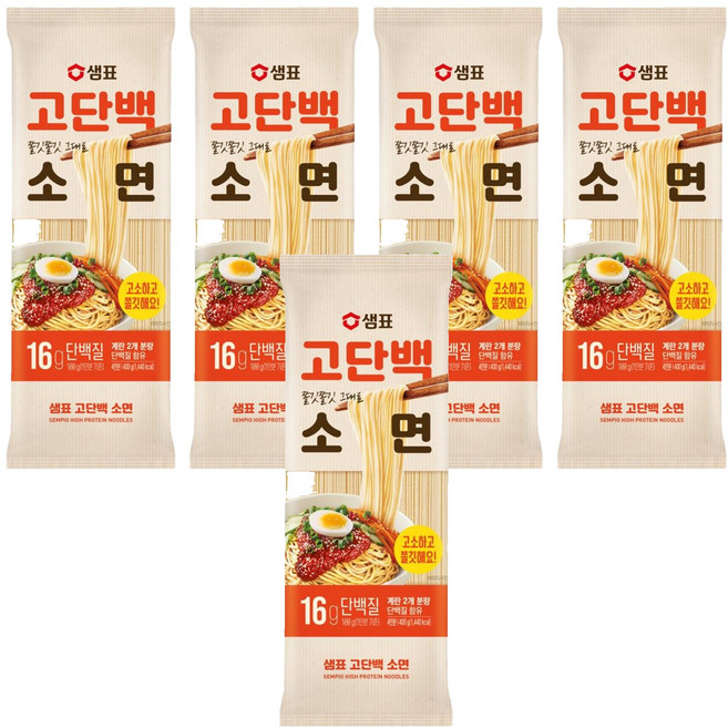 샘표 고단백 소면, 400g, 5개