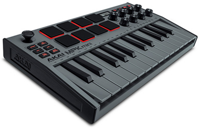 아카이 MPK Mini MK3 USB 마스터키보드, 그레이, 1개