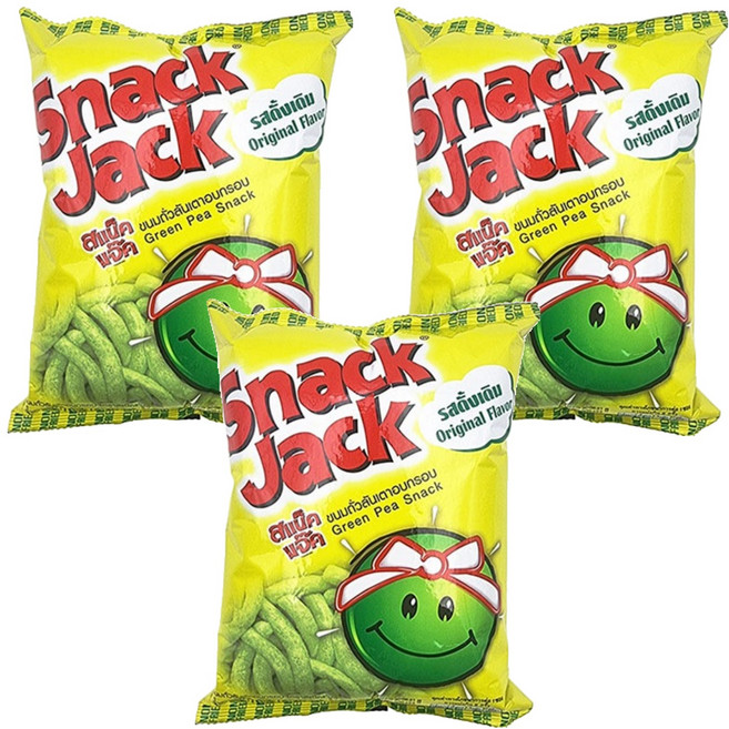 스낵잭 그린피 스낵 오리지널 과자, 62g, 3개