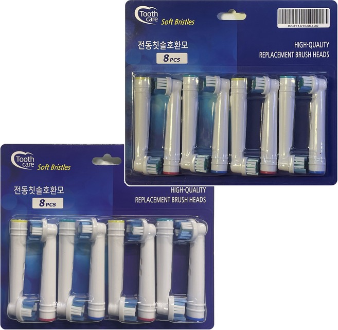 通用型電動牙刷補充包 8入+Pro款 白色 8入, SB-17(通用)+EB-18(專業白), 2盒