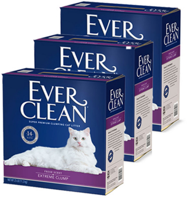 에버크린 익스트림 클럼프 EC 고양이 모래, 6.35kg, 3개, 은은한향