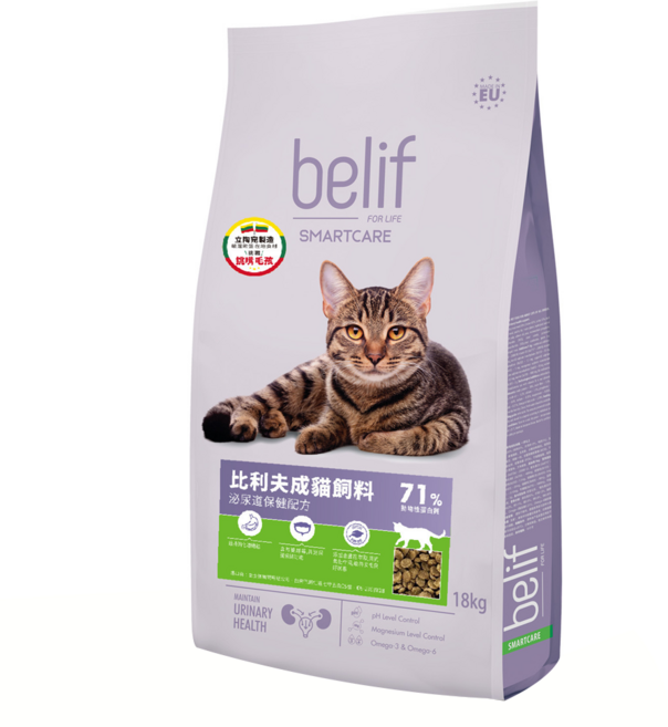 belif 比利夫 成貓用泌尿道保健乾糧, 泌尿系統/腎臟護理, 18kg, 1袋
