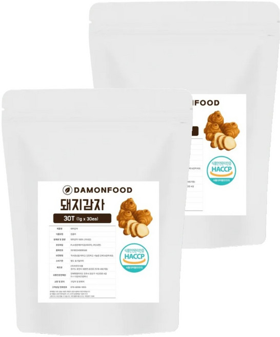 DamOn Food 食藥處認證 韓國產100%菊芋茶 茶包, 1g, 2個, 30入