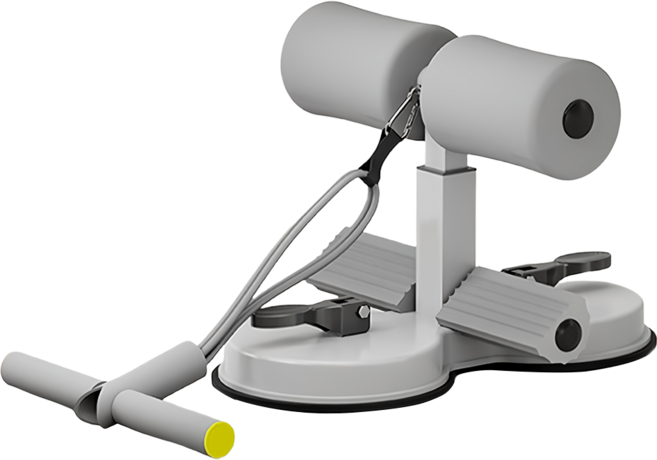 MICHAEL FITNESS 麥克健身 仰臥起坐輔助器 灰色 雙吸盤+拉繩