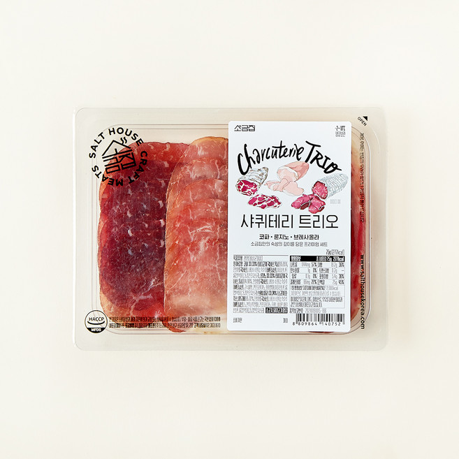 소금집 샤퀴테리 트리오, 75g, 1개