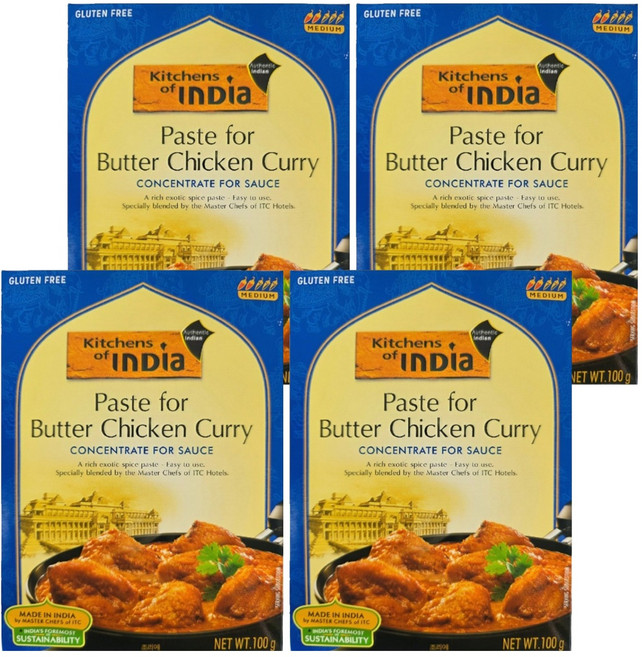 키친오브인디아 버터 치킨 커리 페이스트, 100g, 4개
