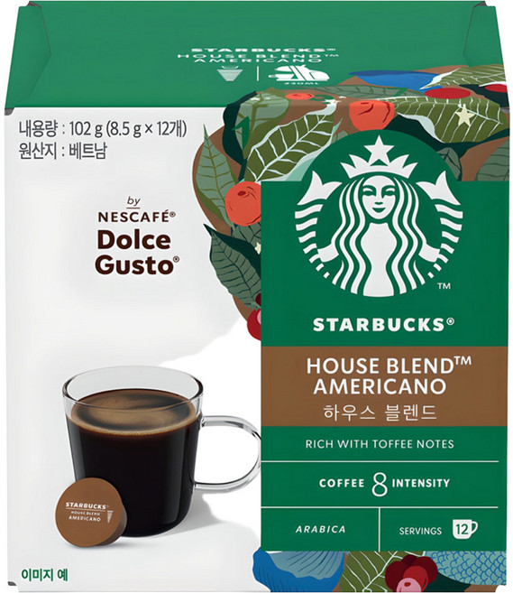 스타벅스 하우스 블렌드 캡슐커피, 8.5g, 12개입, 1개