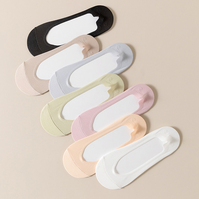 워더미 여성용 여름용 쿨링 소재 벗겨짐 없는 덧신 7켤레 세트 M1048