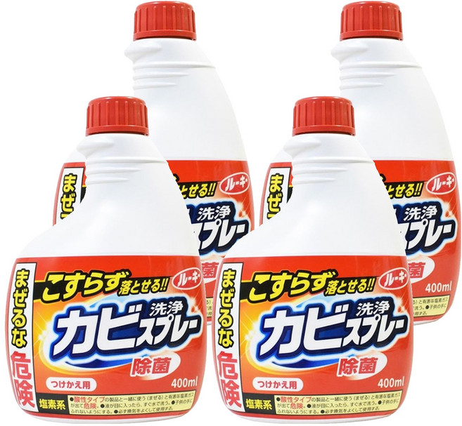 第一石鹼 Rookie 浴室除霉噴霧 補充瓶, 400ml, 4瓶
