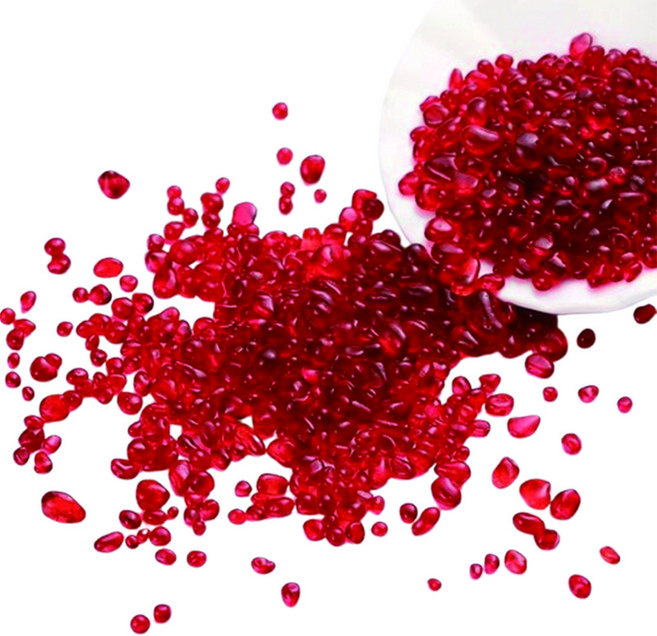 쥬맥스 유리 컬러 자갈 세트, 레드, 1세트