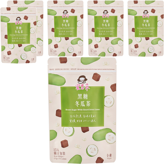 Medolly 蜜思朵 黑糖冬瓜茶 古法熬煮 獨立包裝 方便沖泡 清甜回甘, 15顆, 17g, 6袋