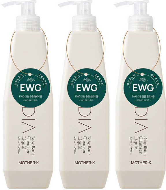 마더케이 디아 젖병 세정제, 500ml, 3개