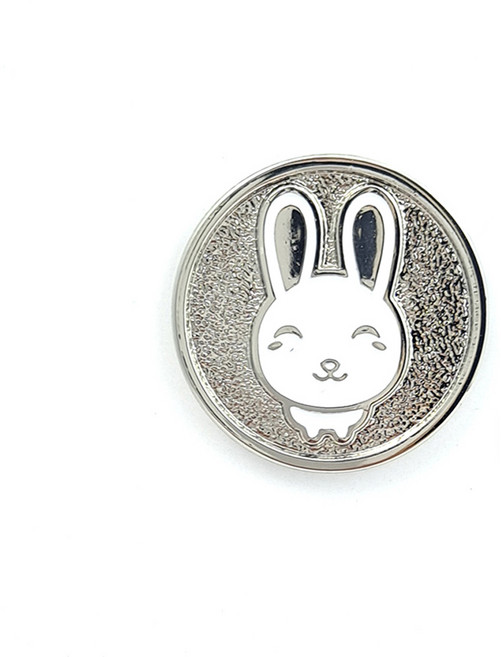 지봇골프 십이지신 써클칩 캐릭터 골프 볼마커, 묘토끼 (실버), 1개