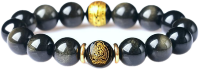 붓다베스트 12지신 소원성취 흑요석 염주 팔찌