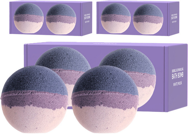 쿤달 버블 앤 스파클링 배쓰밤 화이트머스크향, 200g, 6개