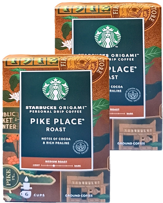 STARBUCKS 星巴克 掛耳式咖啡 派克市場烘焙, 9g, 6入, 2盒