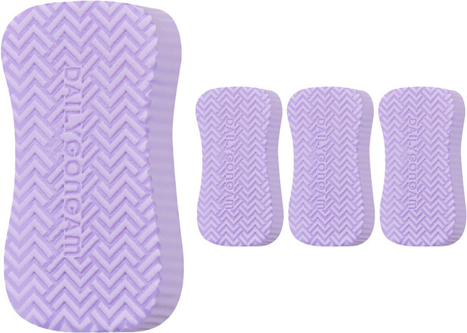 일상공감 보들보들 때밀이 쓱싹펀지, 퍼플, 1개입, 4개