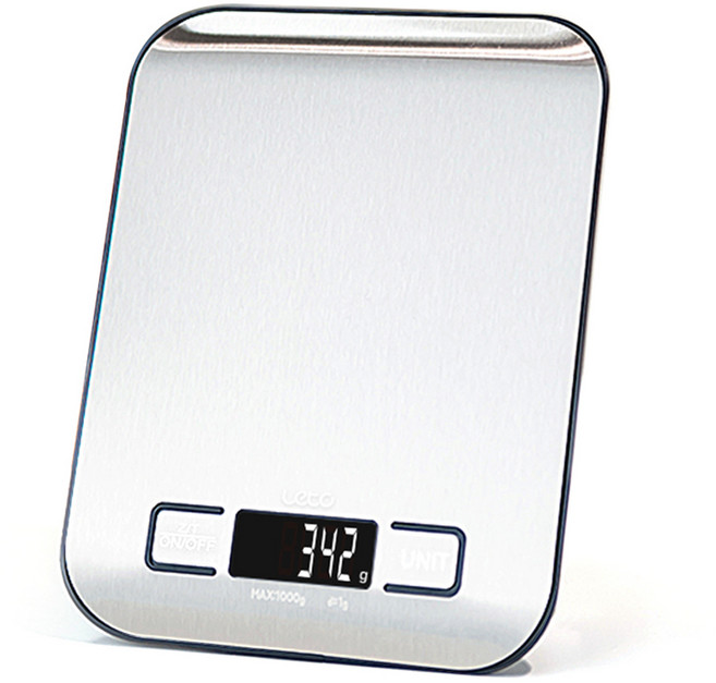 레토 가정용 주방 정밀 계량 전자저울, 1kg, 실버, LKS-S03