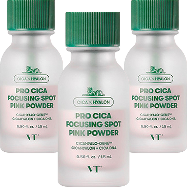 브이티코스메틱 프로 시카 포커싱 스팟 핑크 파우더, 15ml, 3개
