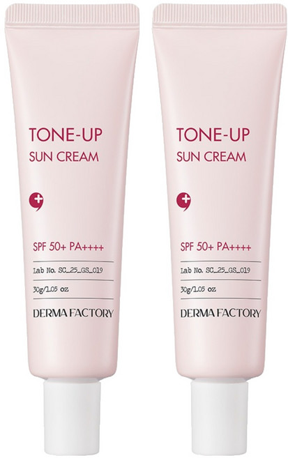 더마팩토리 무기자차 톤업 선크림 SPF50+ PA++++, 30g, 2개