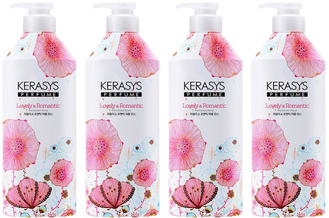 케라시스 퍼퓸 린스 러블리 앤 로맨틱, 980ml, 4개