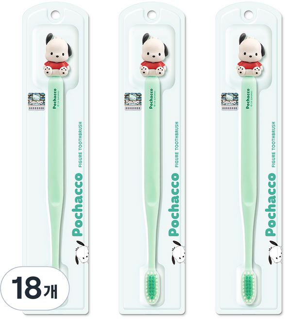 아텍스 포차코 피규어 유아 칫솔, 혼합색상, 1개입, 18개