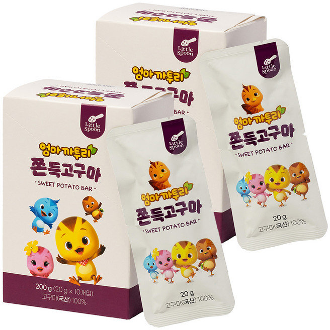 리틀스푼 엄마까투리 쫀득고구마 10p, 200g, 2개