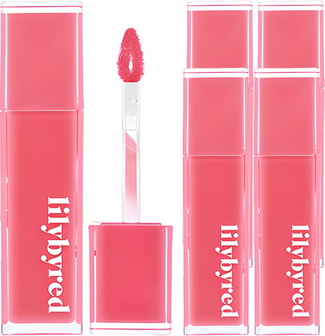 릴리바이레드 앙큼 라이어 코팅 립틴트, 05끼많은복숭아인척, 5개