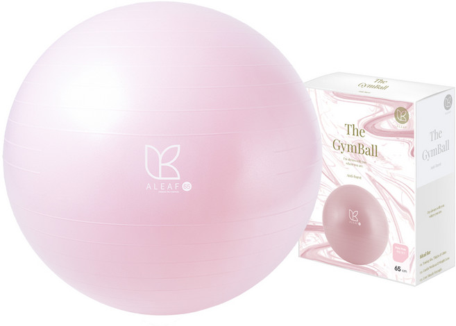 아리프 안티버스트 짐볼 + 에어펌프 + 공기마개, 페일 핑크