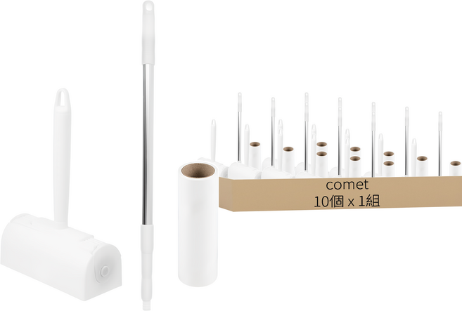 comet 分離型斜撕自黏除塵滾輪 + 補充包 10個, 1組