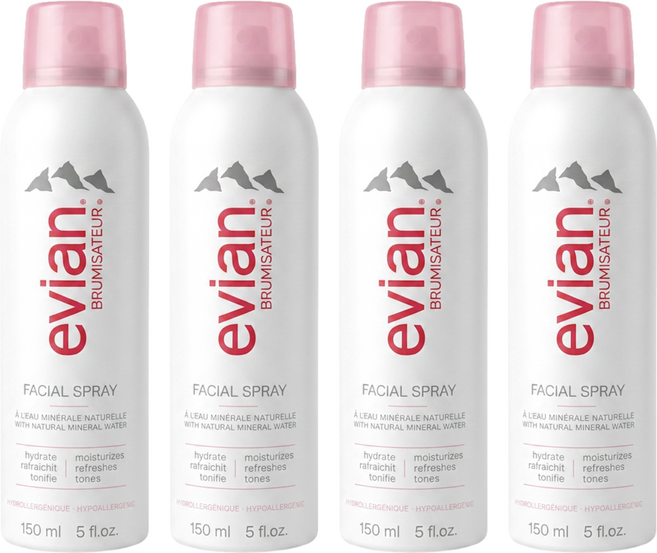 evian 依雲 天然礦泉保濕噴霧, 4瓶, 150ml