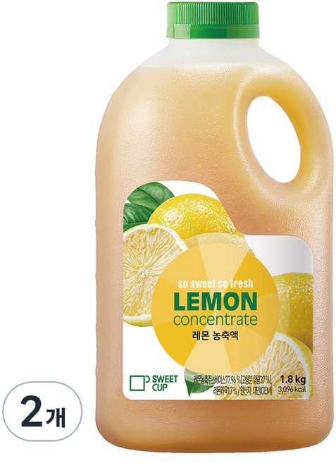스위트컵 레몬농축액 1.8kg, 2개
