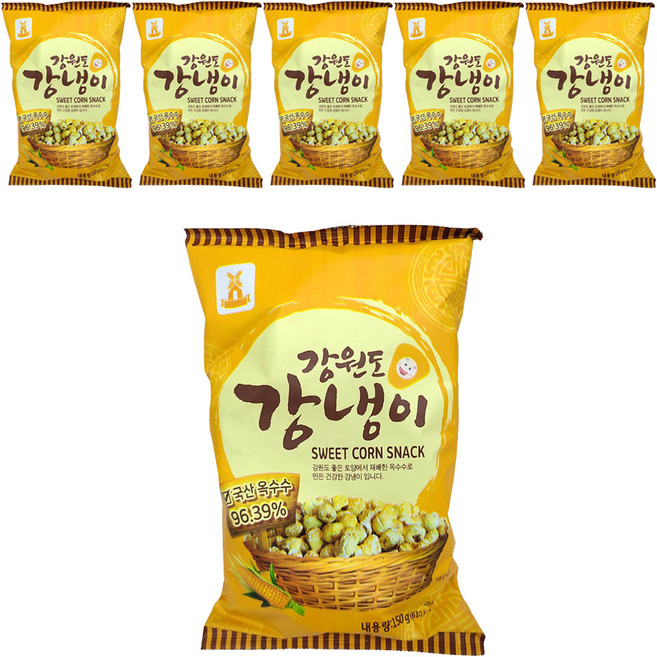 성부식품 당암티에프 강원도 강냉이 스낵, 150g, 6개