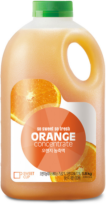 스위트컵 오렌지 농축액, 1.8kg, 1개