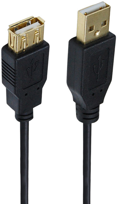 Cable 凱堡 USB 2.0 A公對A母, 3m, 黑色, 1條