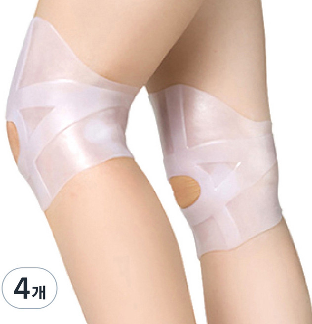 이한선생활과학 호랑이 실리콘 무릎 보호대 화이트, 4개