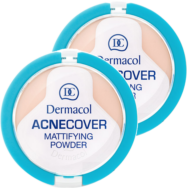 더마콜 아크네커버 매티파잉 파우더 11g, 포쉘린, 2개